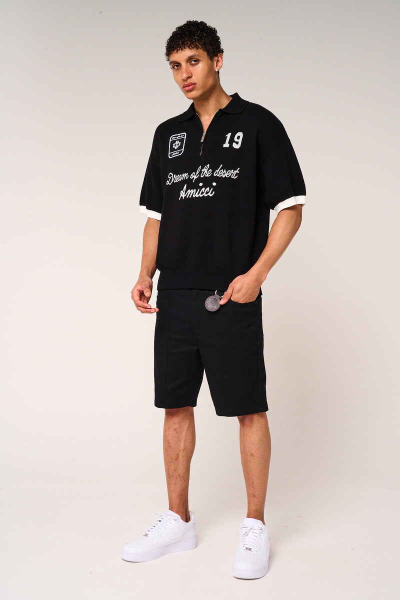 Sarito Cotton Twill Shorts Black