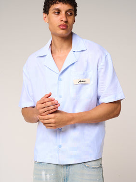 Taignes Blue Striped Cotton Shirt