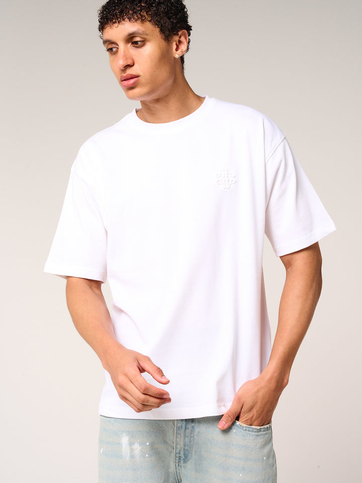 Karim Emblem Logo T Shirt White