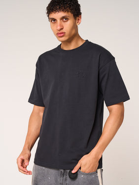 Karim Emblem Logo T Shirt Black
