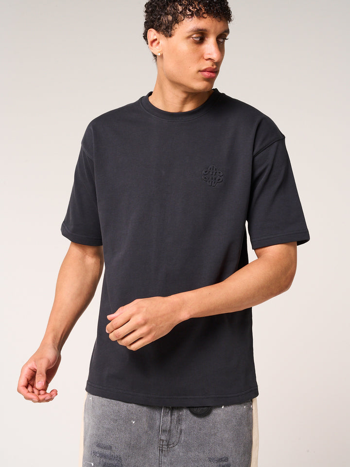 Karim Emblem Logo T Shirt Black