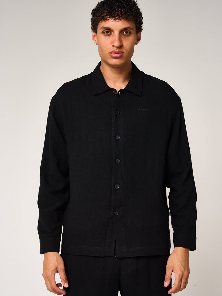 Vesper Linen Shirt Black