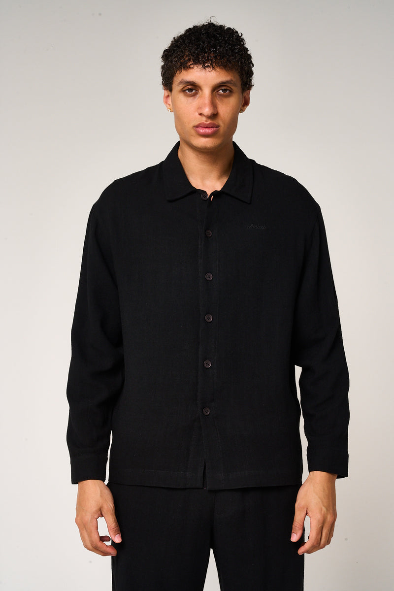 Vesper Linen Shirt Black