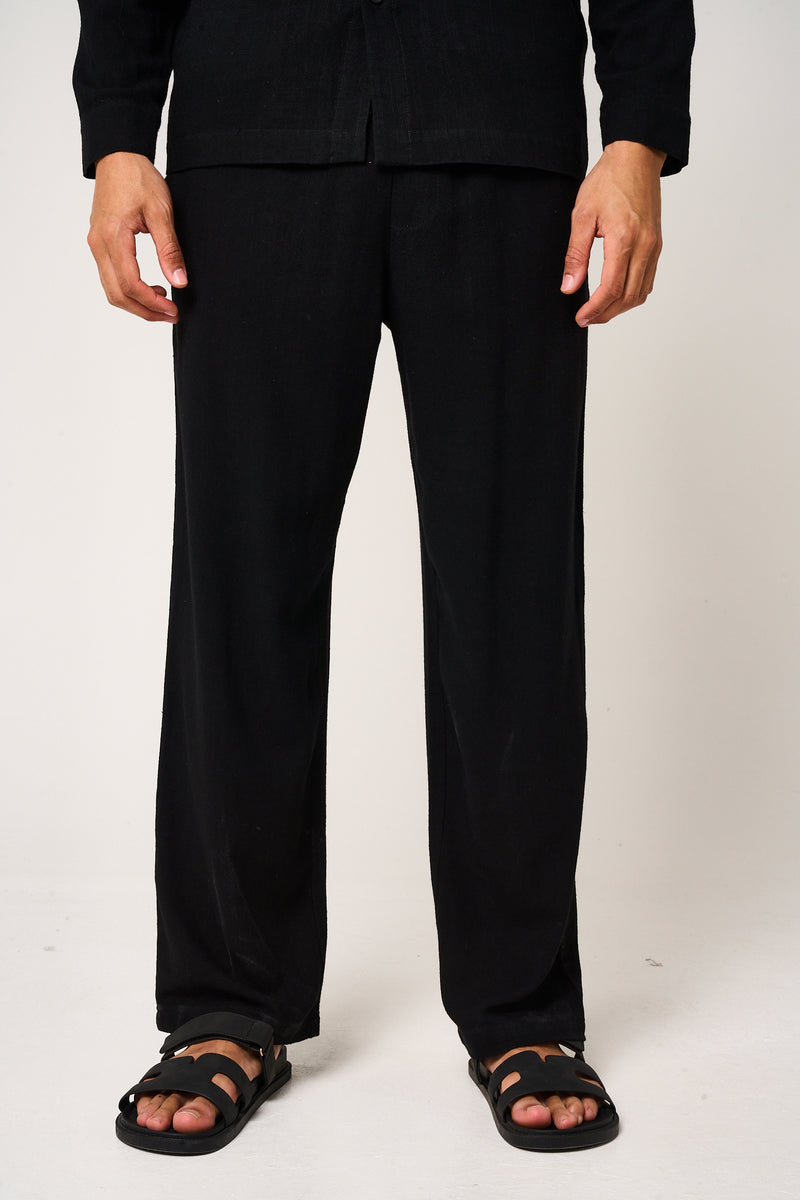 Vesper Linen Pants Black