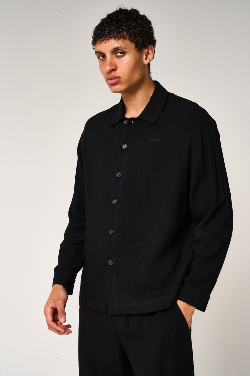Vesper Linen Shirt Black