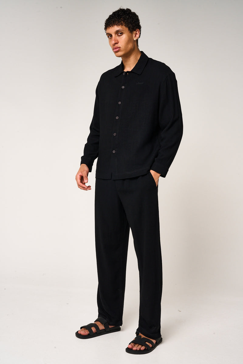 Vesper Linen Shirt Black