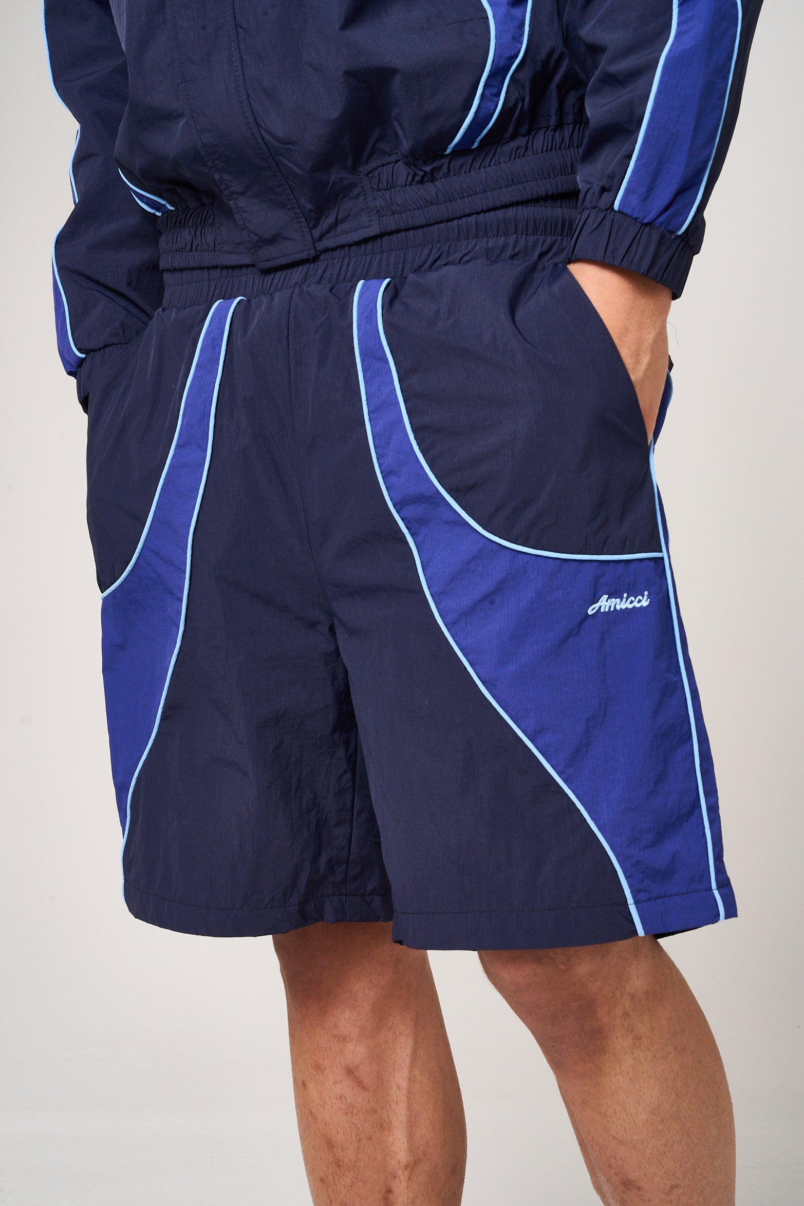 Placido Navy Shell Shorts