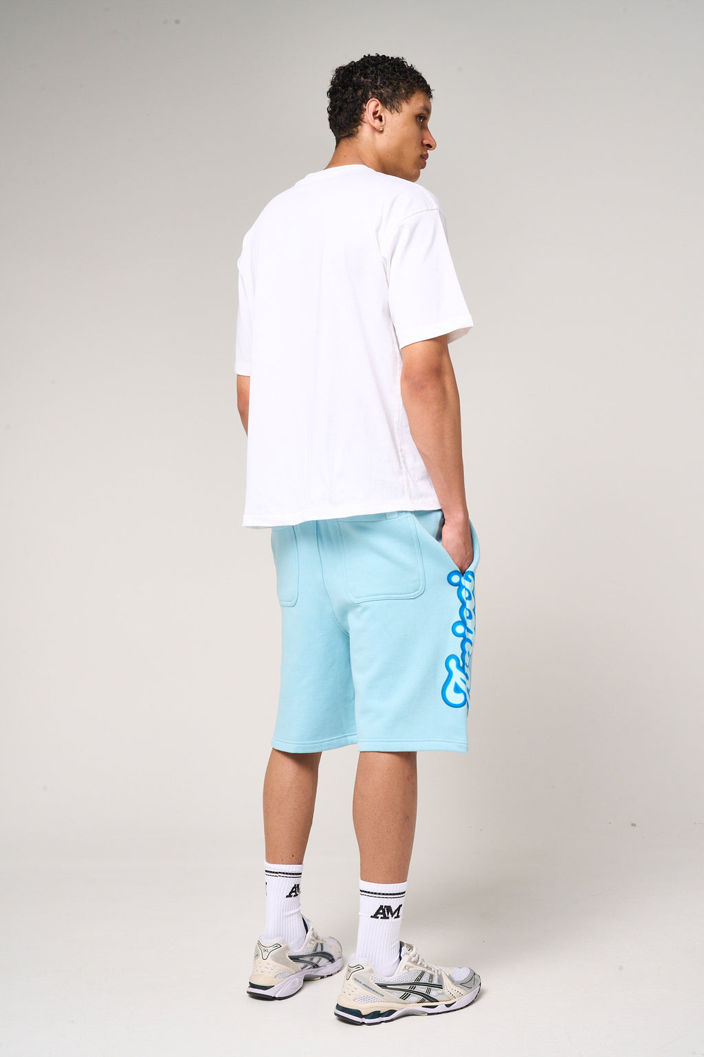 Rachid Puff Print Shorts Blue