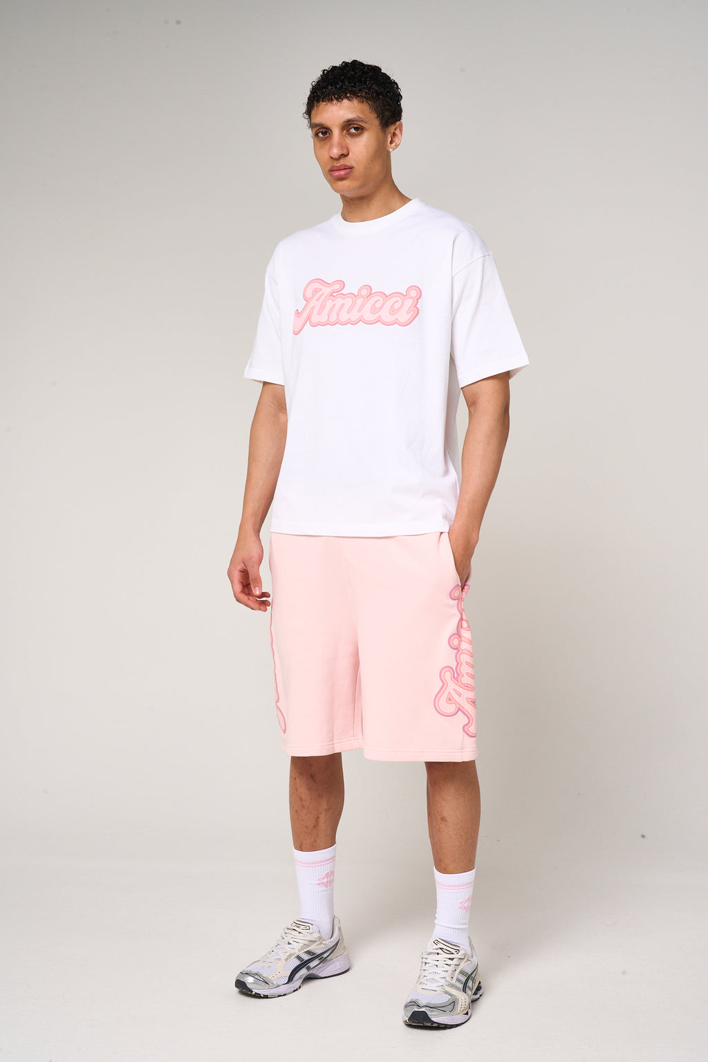 Rachid Puff Print Shorts Pink
