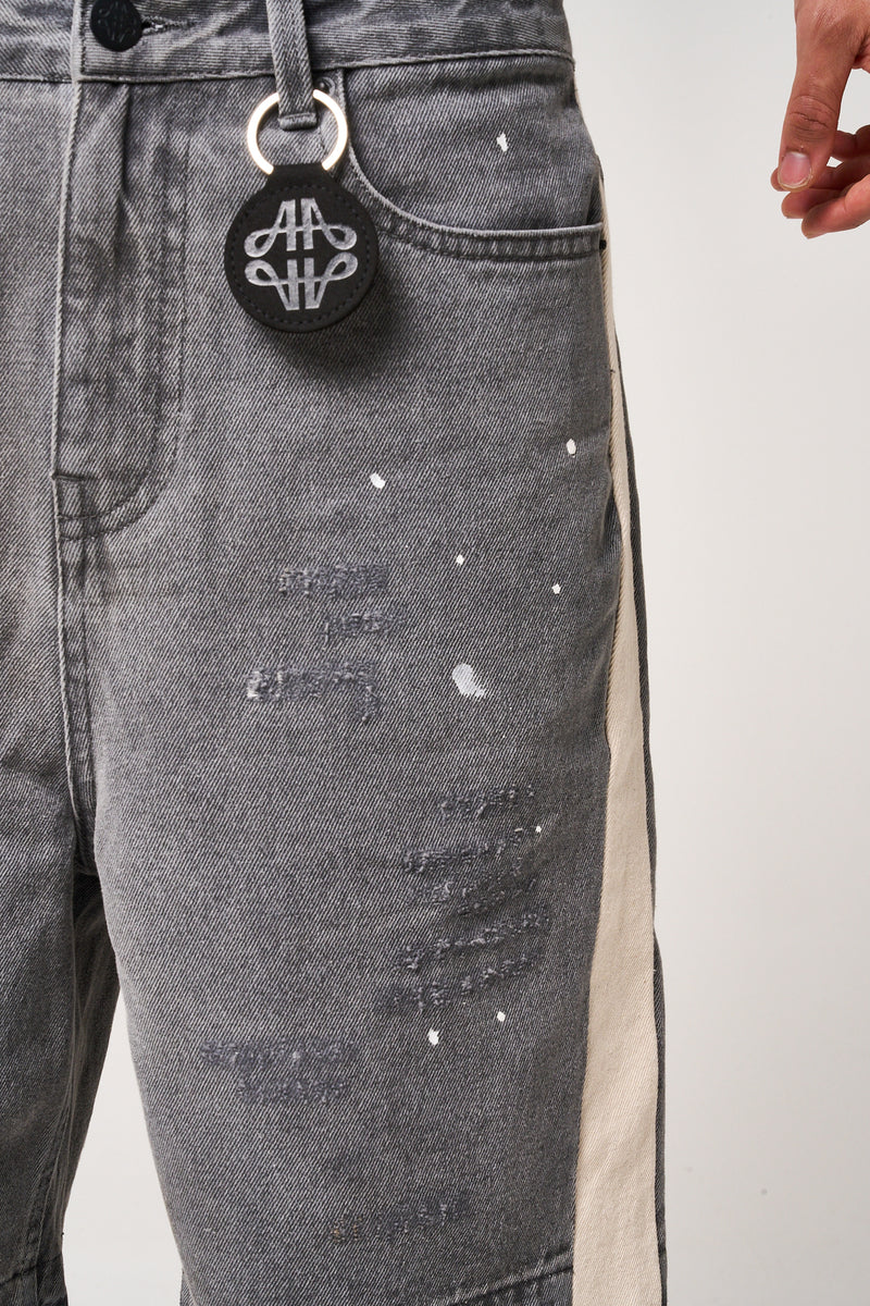 Maranello Grey Denim Shorts