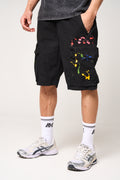 Colonel Camo Cargo Shorts Black