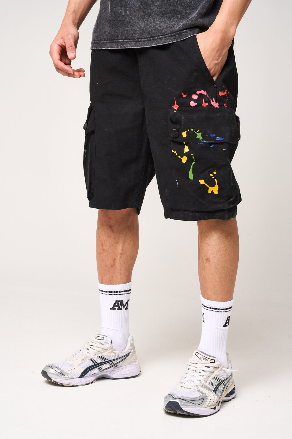 Colonel Camo Cargo Shorts Black