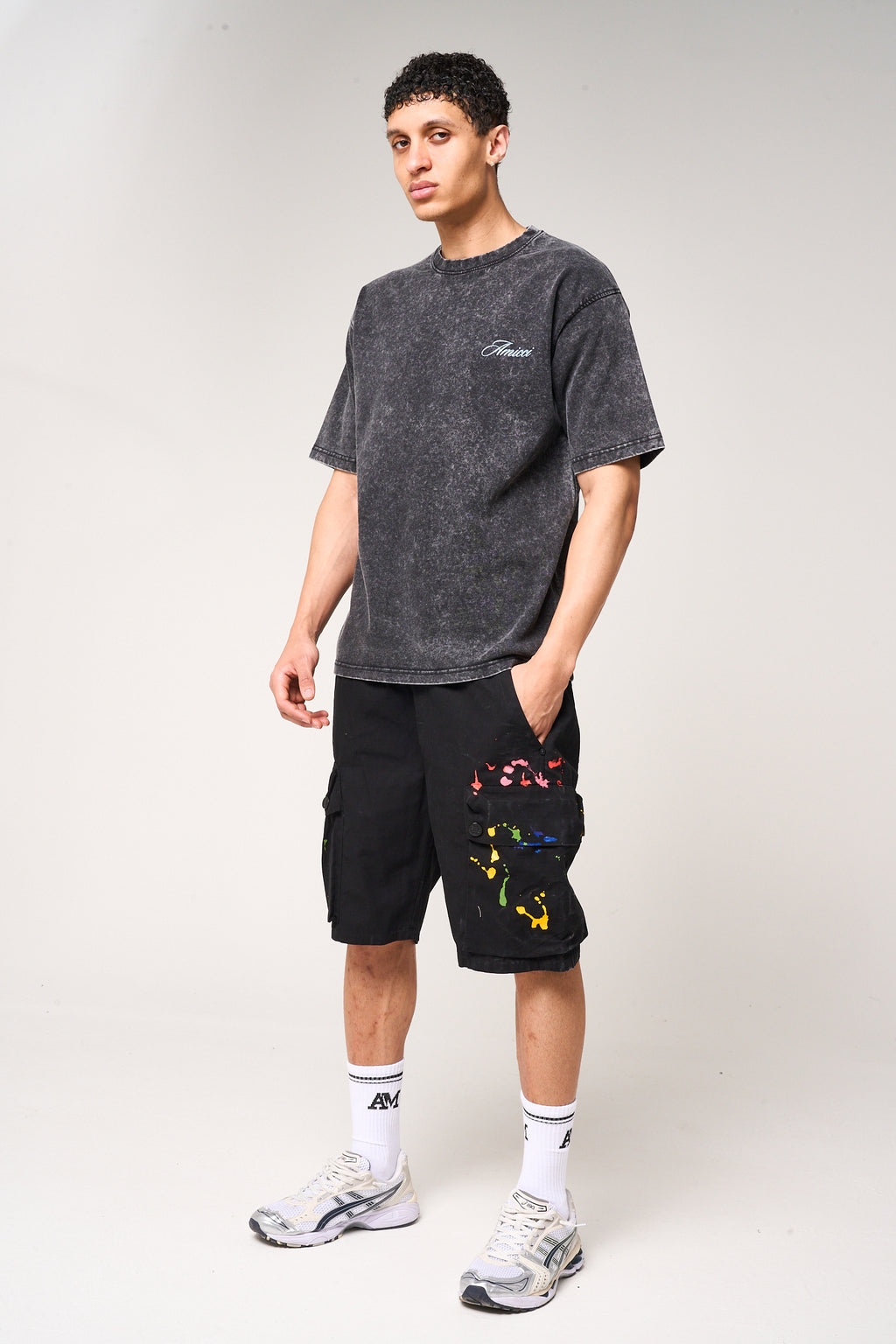 Colonel Camo Cargo Shorts Black