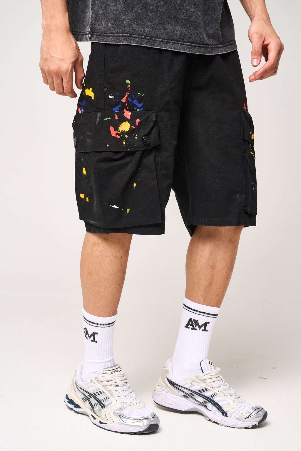 Colonel Camo Cargo Shorts Black
