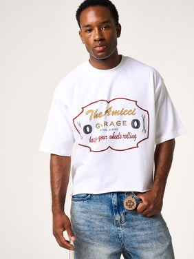 Torque Graphic Boxy T Shirt White