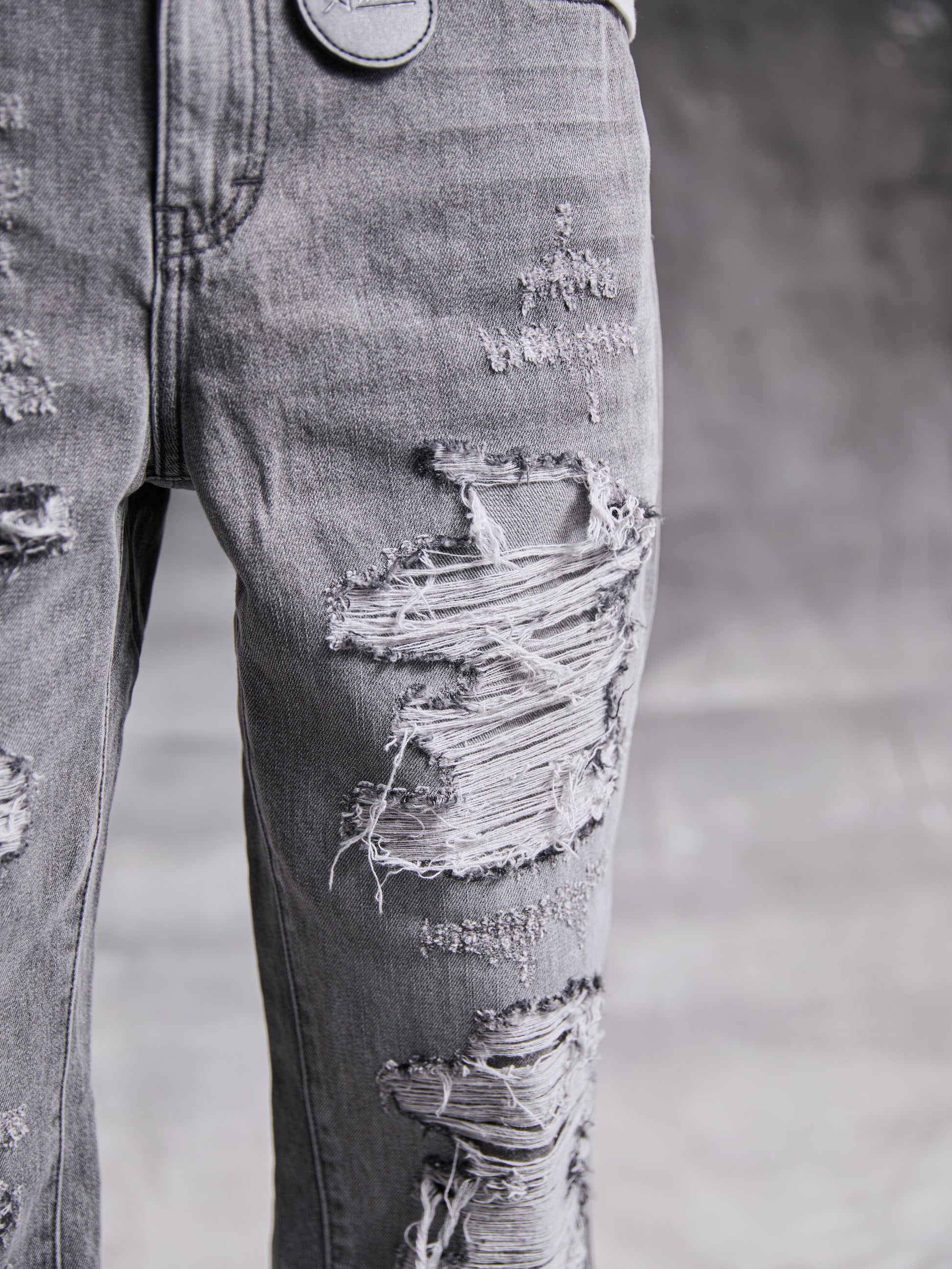 Sarrona Grijs Gewassen Denim Jeans