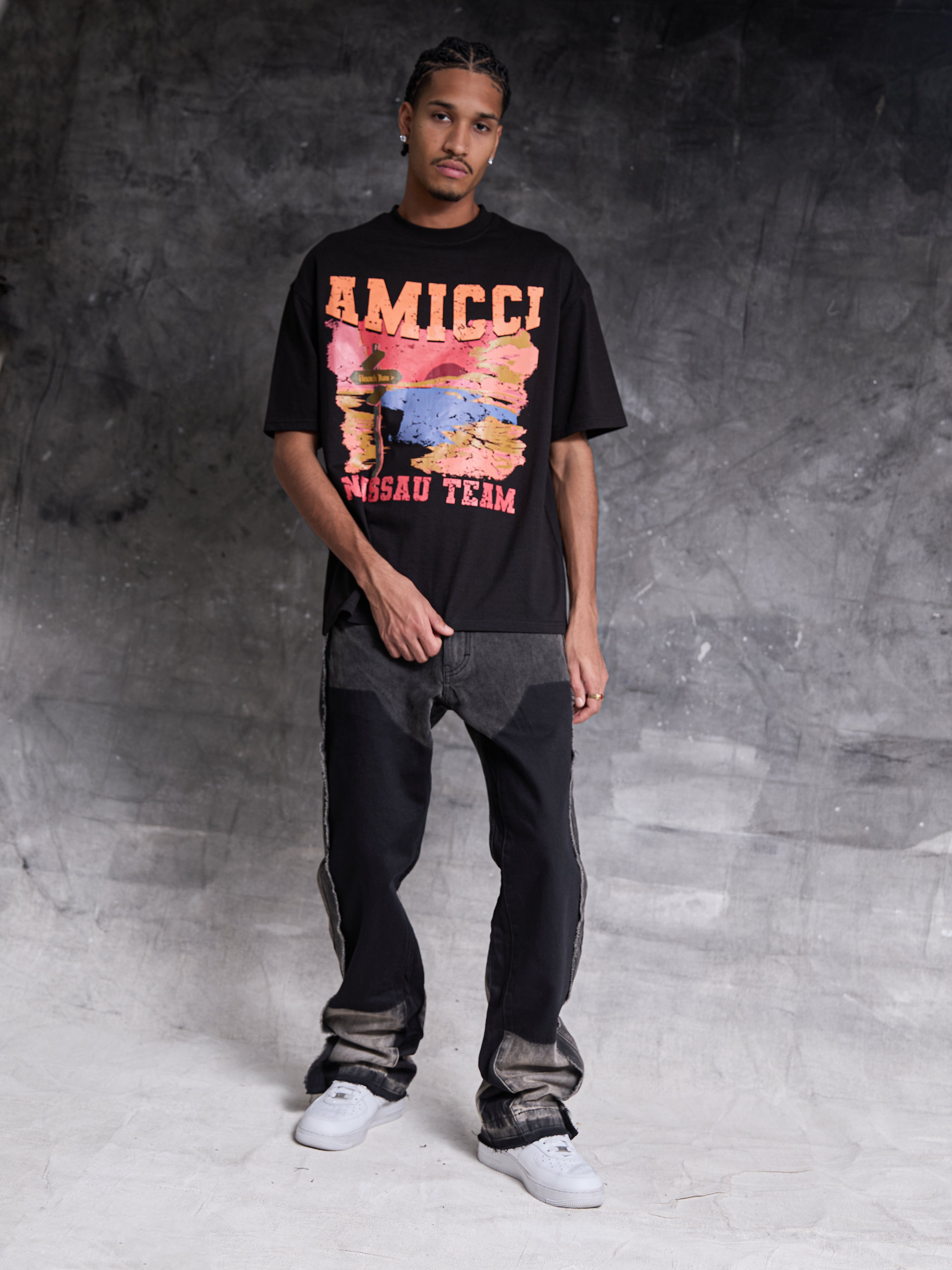 T-shirt noir Nassau