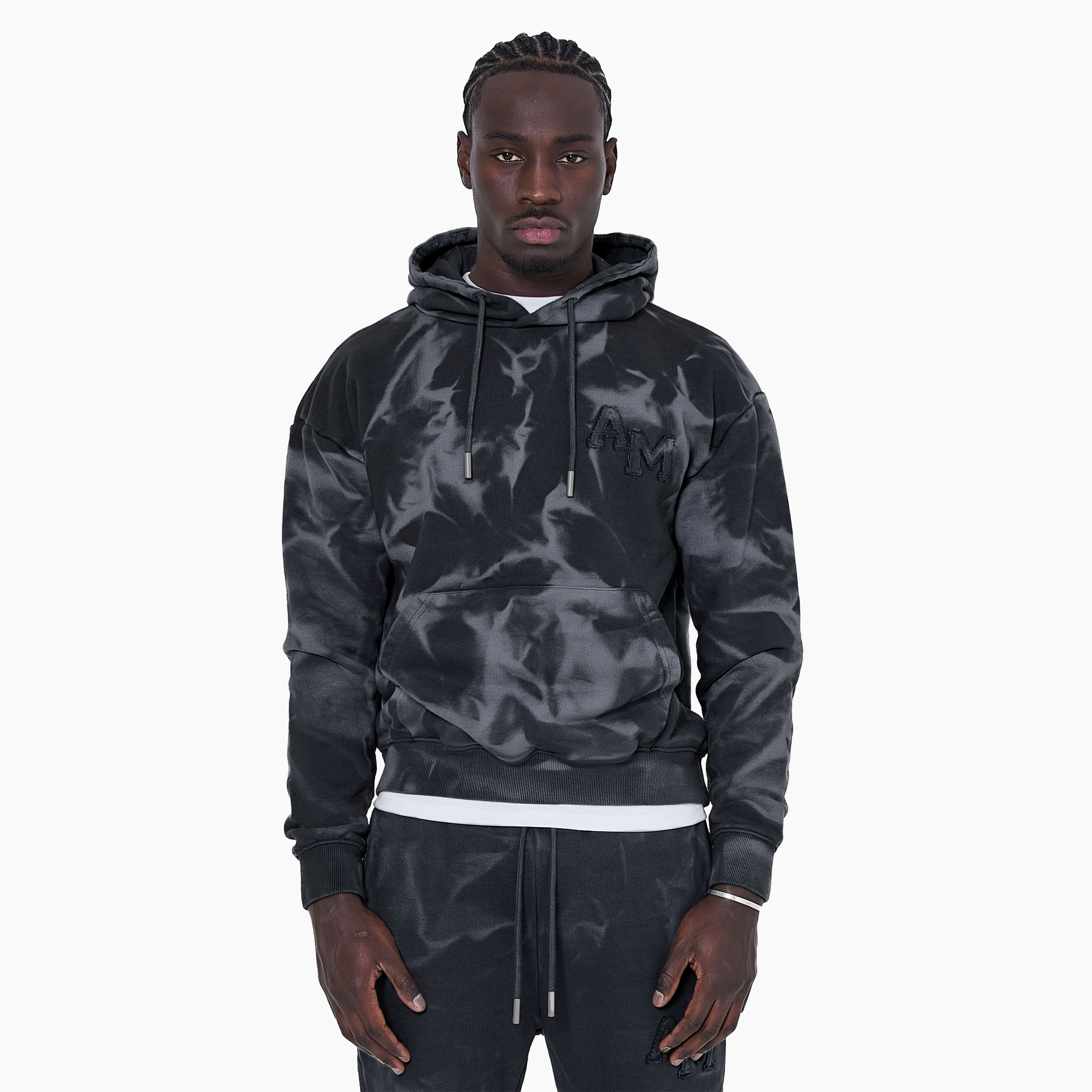 Rezaro Sweat à Capuche Gris Lavé Cool