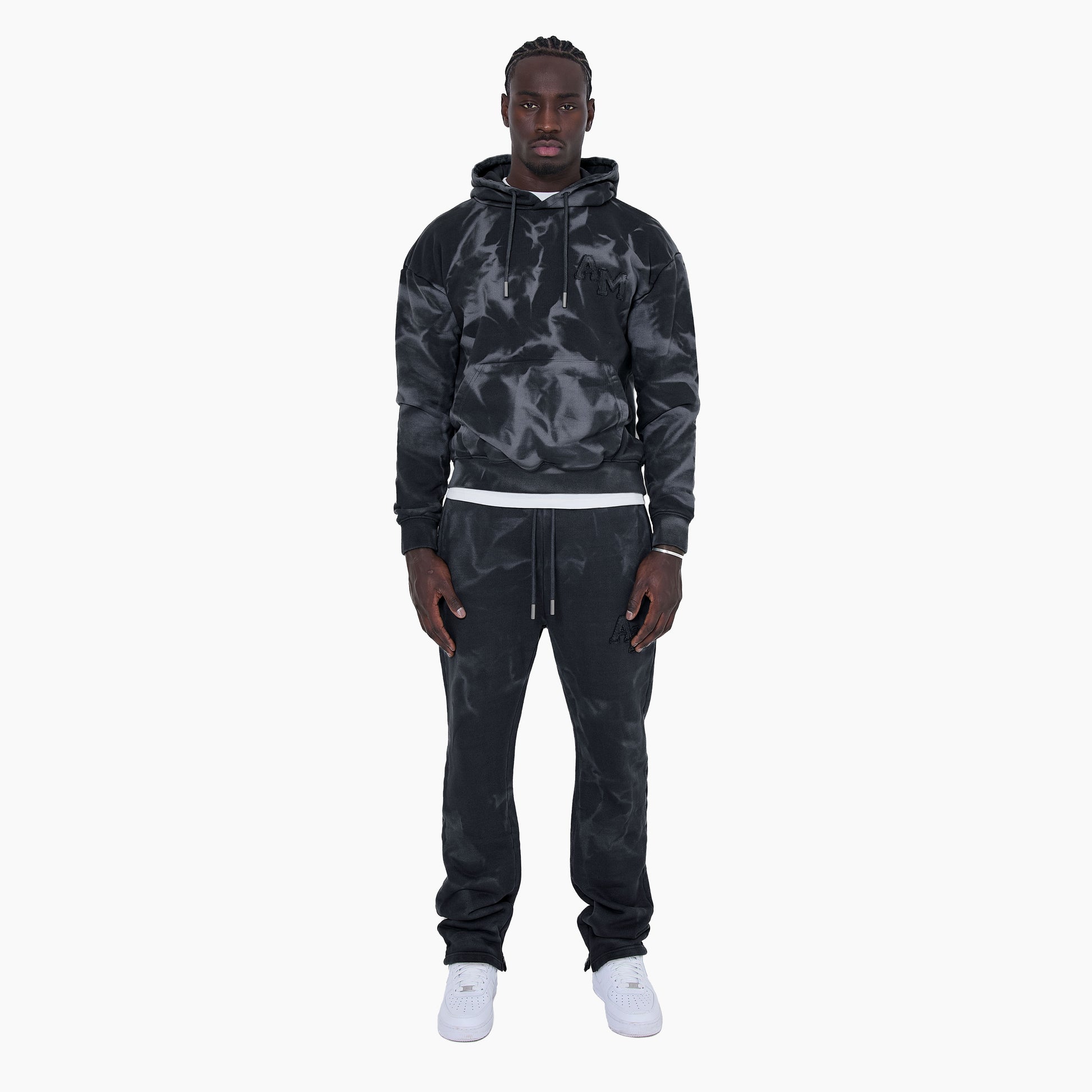 Rezaro Cool Grey Washed  Hoodie