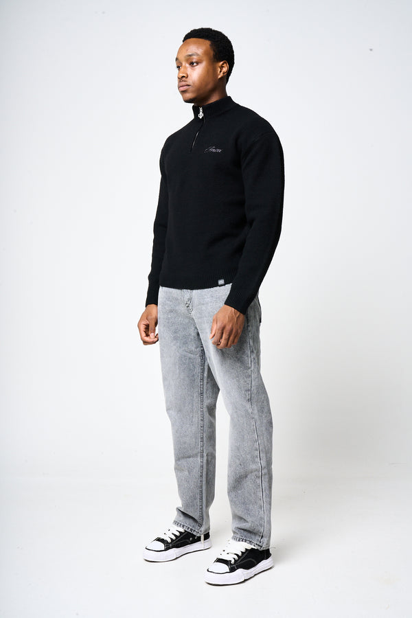 Dexter Black Quarter Zip Sweatshirt