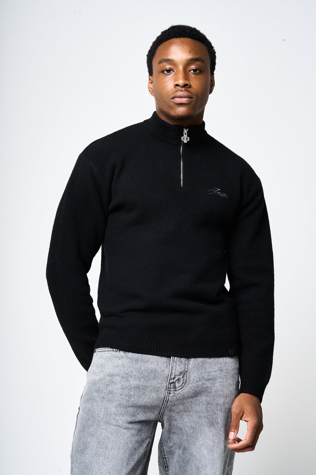 Dexter Black Quarter Zip Sweatshirt