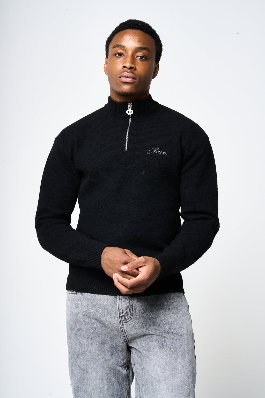 Dexter Black Quarter Zip Sweatshirt