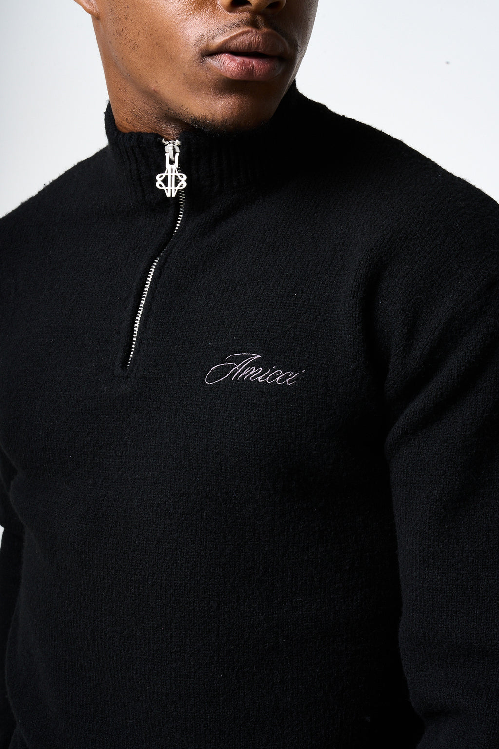 Dexter Black Quarter Zip Sweatshirt