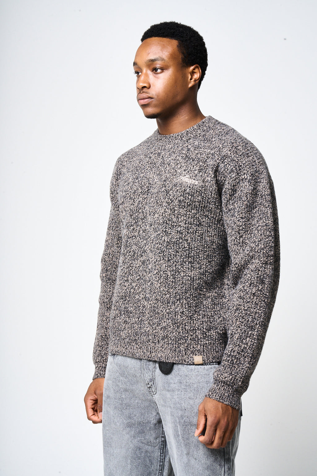 Liberta Brown Heavy Knitted Sweatshirt