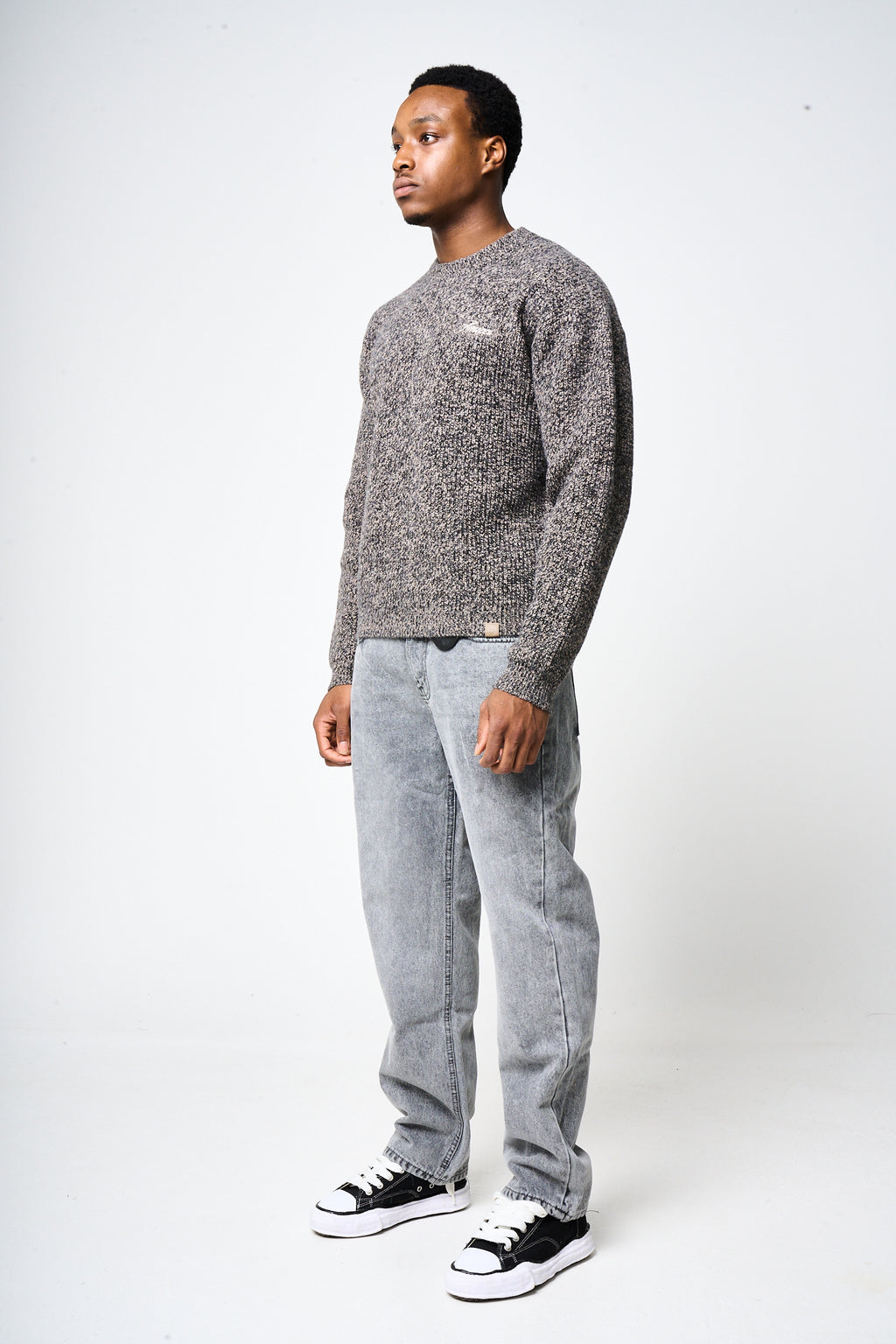 Liberta Brown Heavy Knitted Sweatshirt