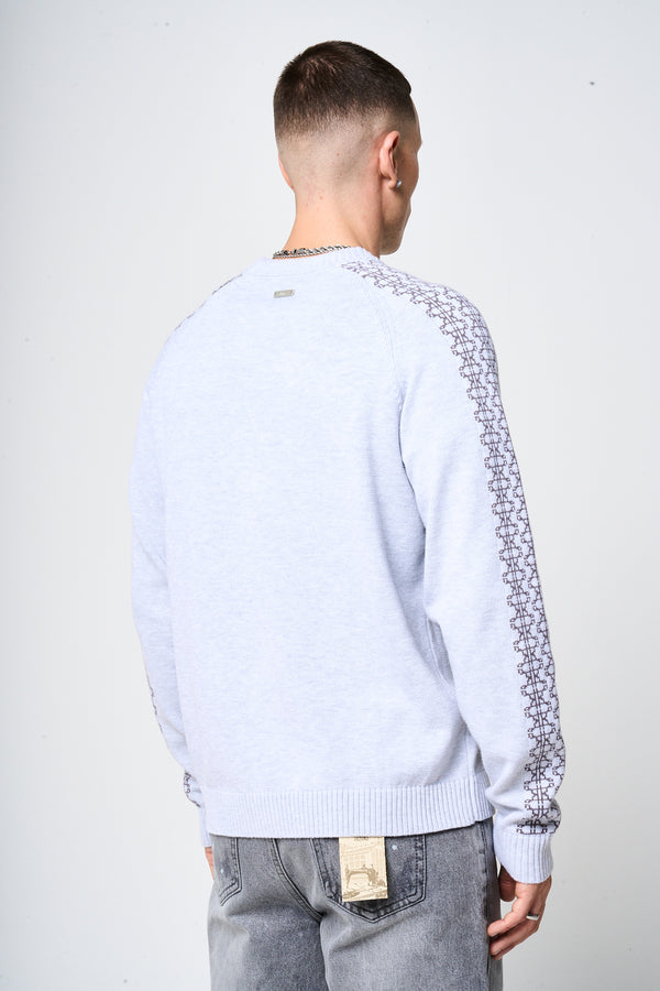 Trento Grey Logo Knitted Sweatshirt