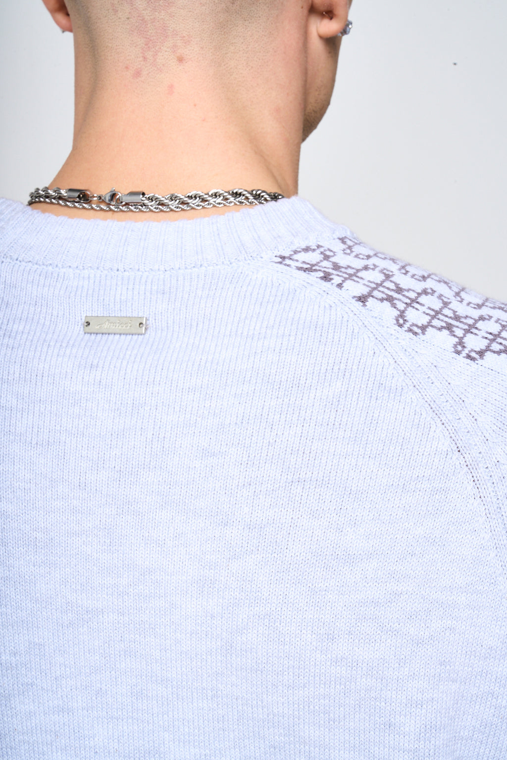 Trento Grey Logo Knitted Sweatshirt