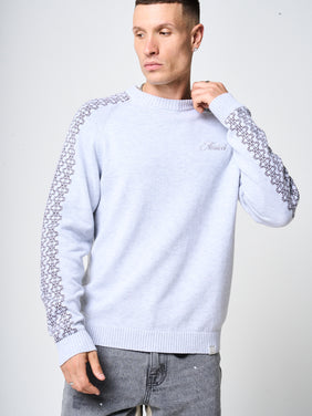 Trento Grey Logo Knitted Sweatshirt