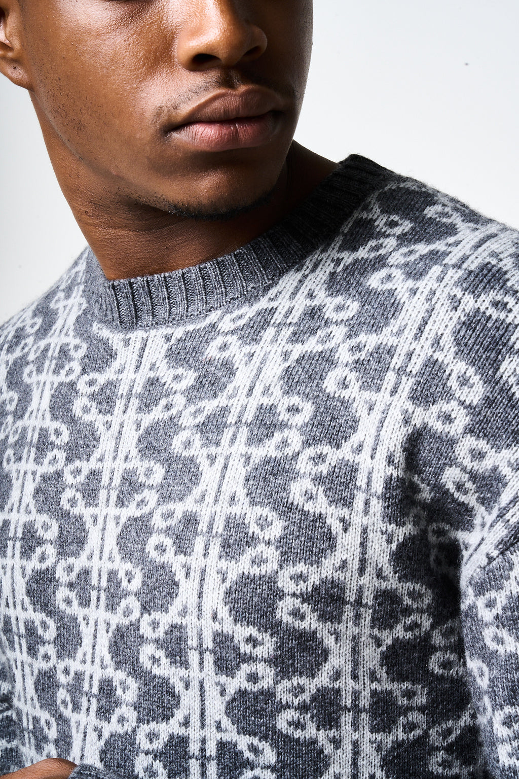 Pasquale Grey Knitted Sweatshirt