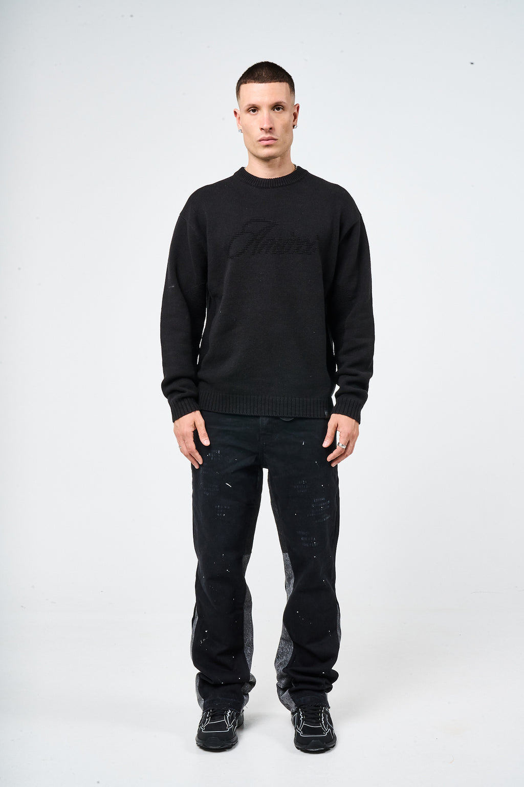 Trieste Black Logo Sweatshirt