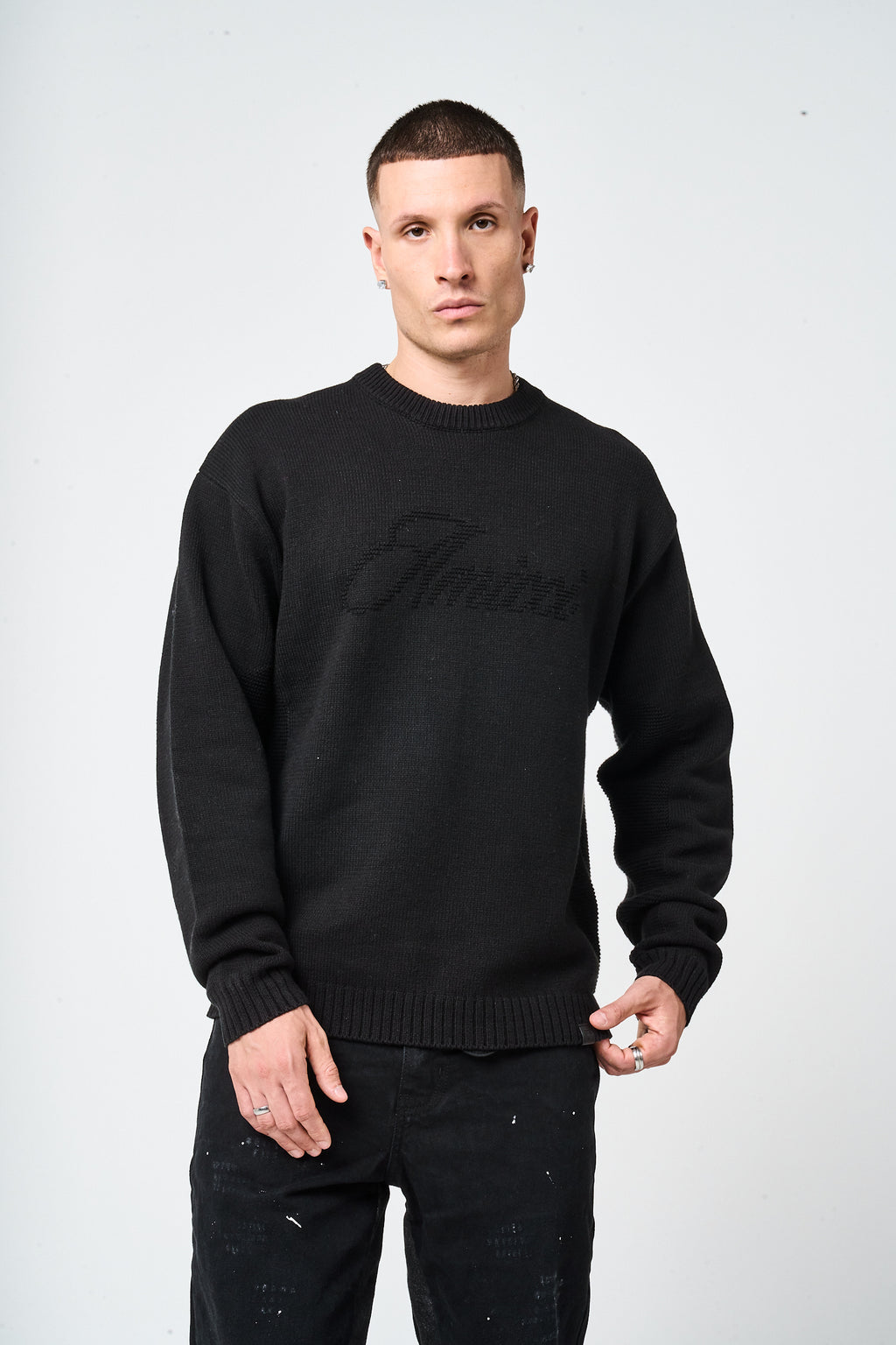 Trieste Black Logo Sweatshirt