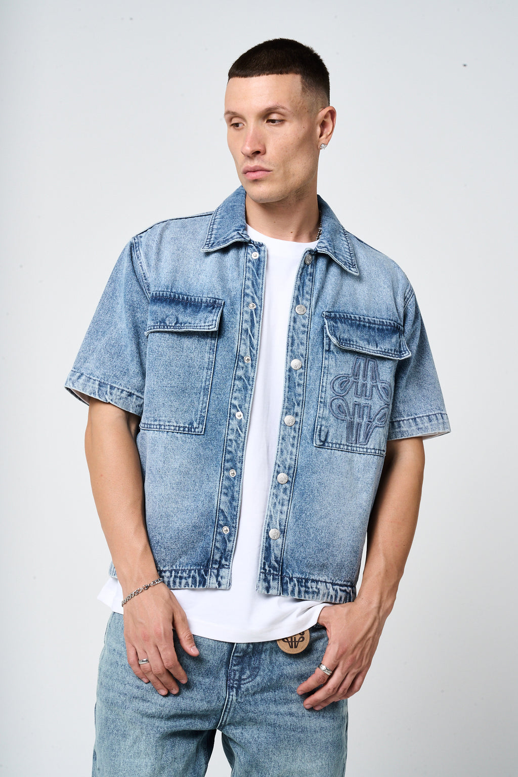 Lantana Mid Blue Denim Shirt