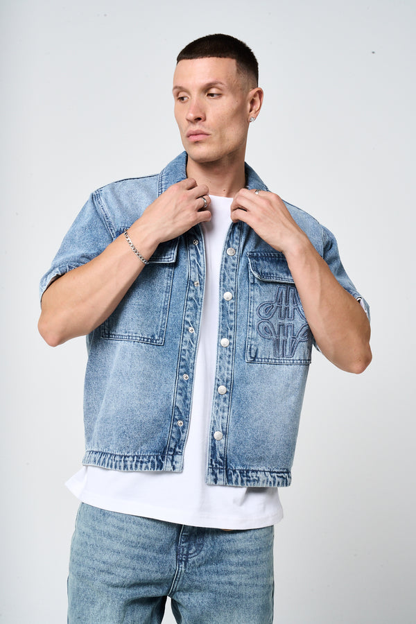 Lantana Mid Blue Denim Shirt