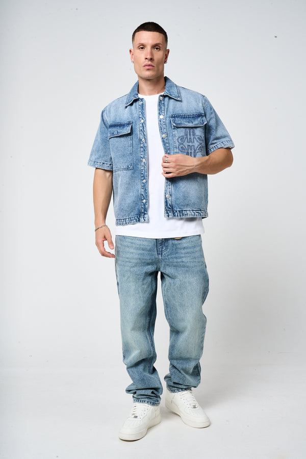 Lantana Mid Blue Denim Shirt
