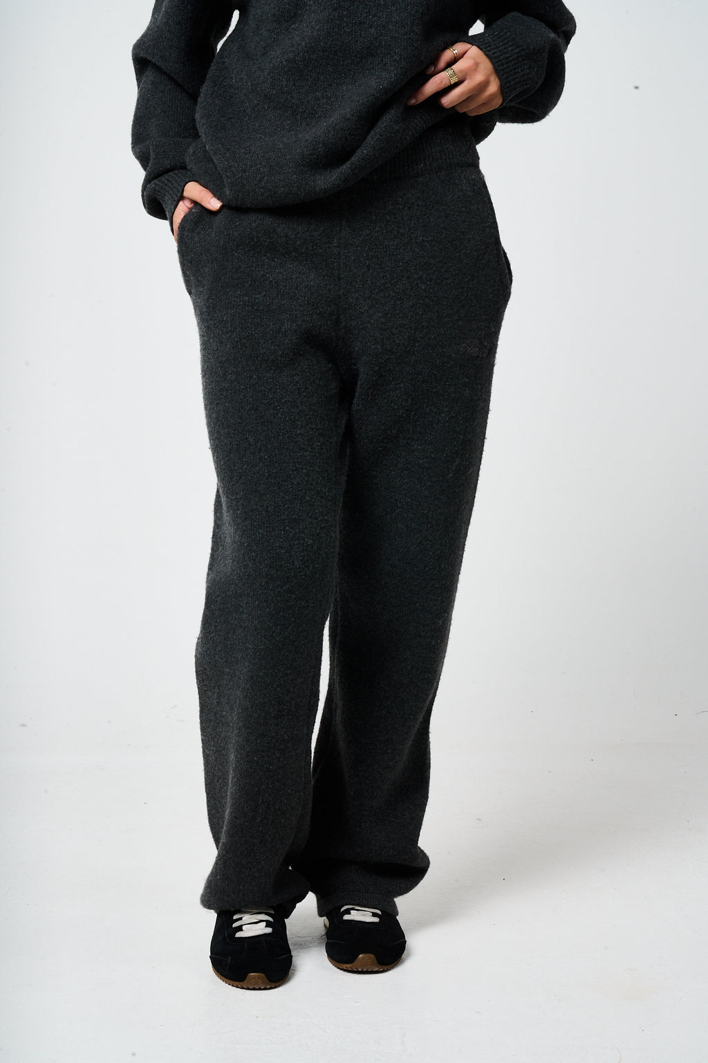 Dexter Charcoal Knitted Joggers