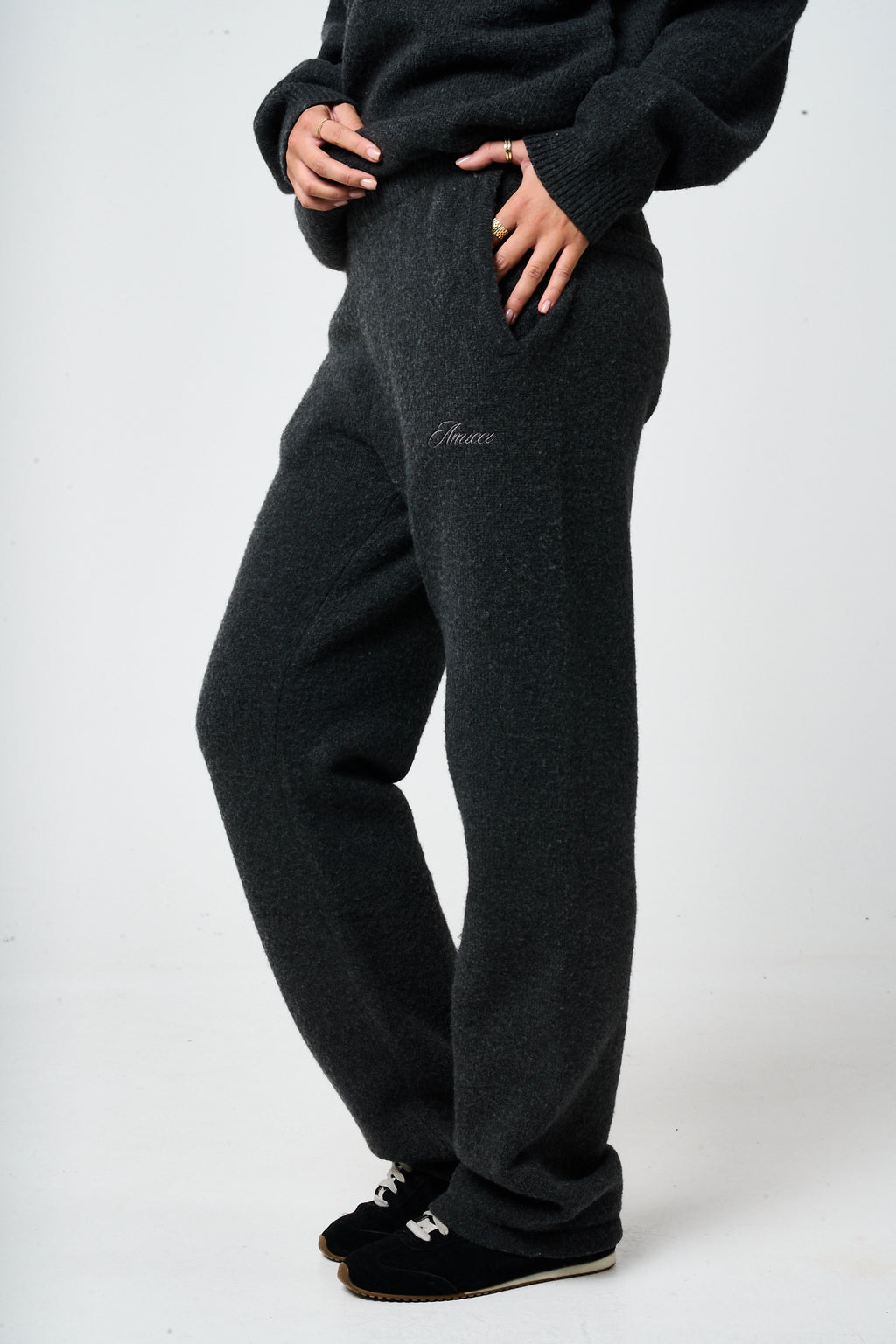 Dexter Charcoal Knitted Joggers