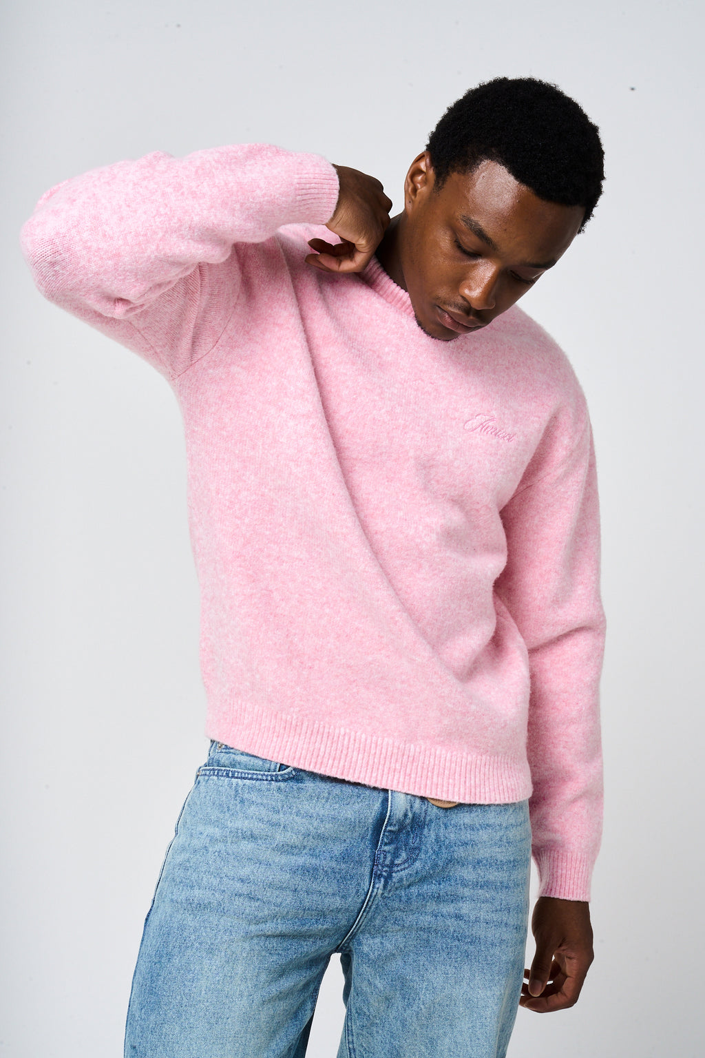 Dexter Pink Knitted Sweatshirt