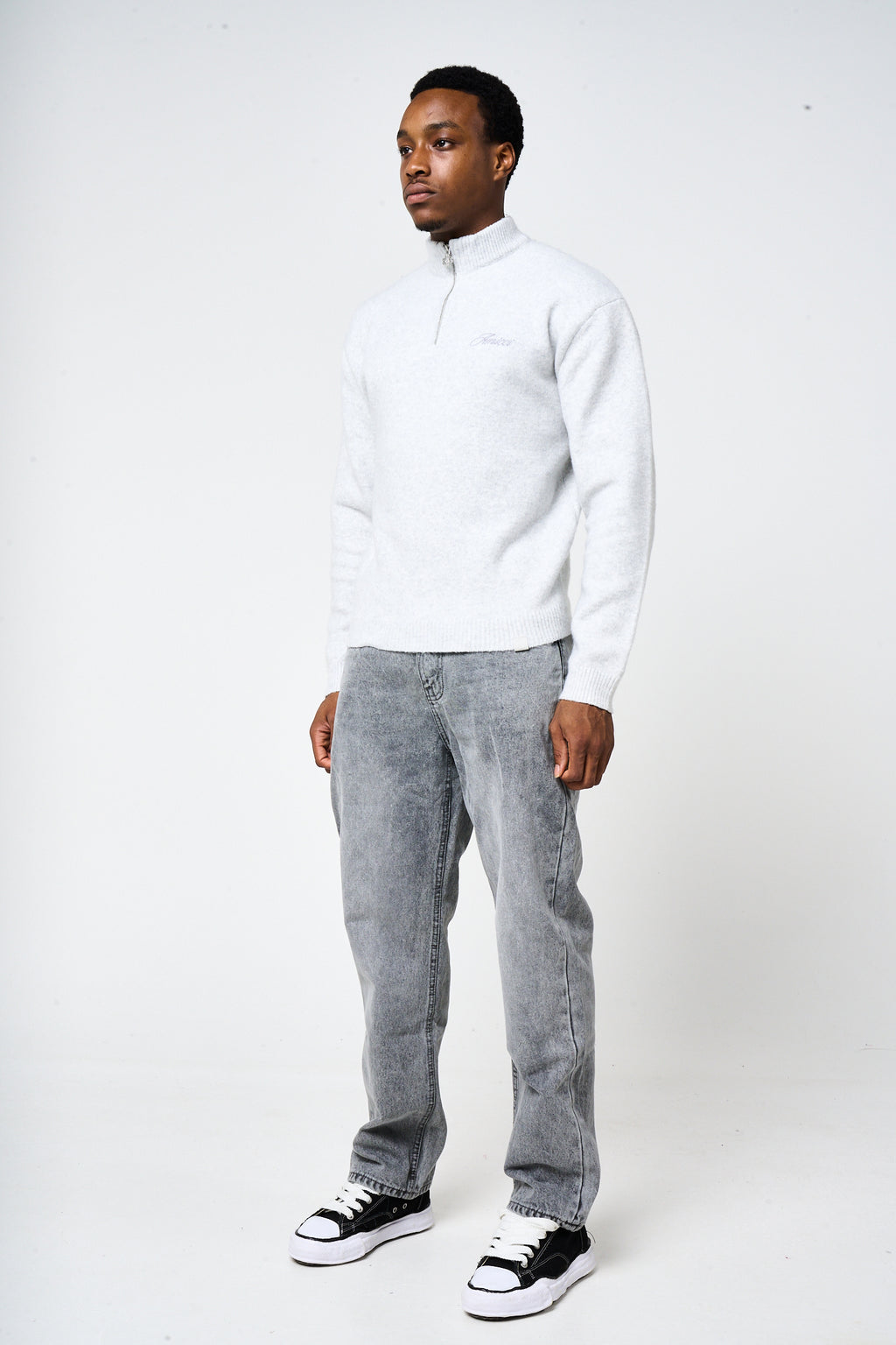 Dexter Grey Quarter Zip Sweatshirt