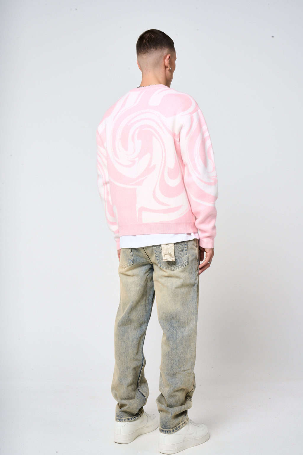 Pierce Pink Knitted Sweatshirt