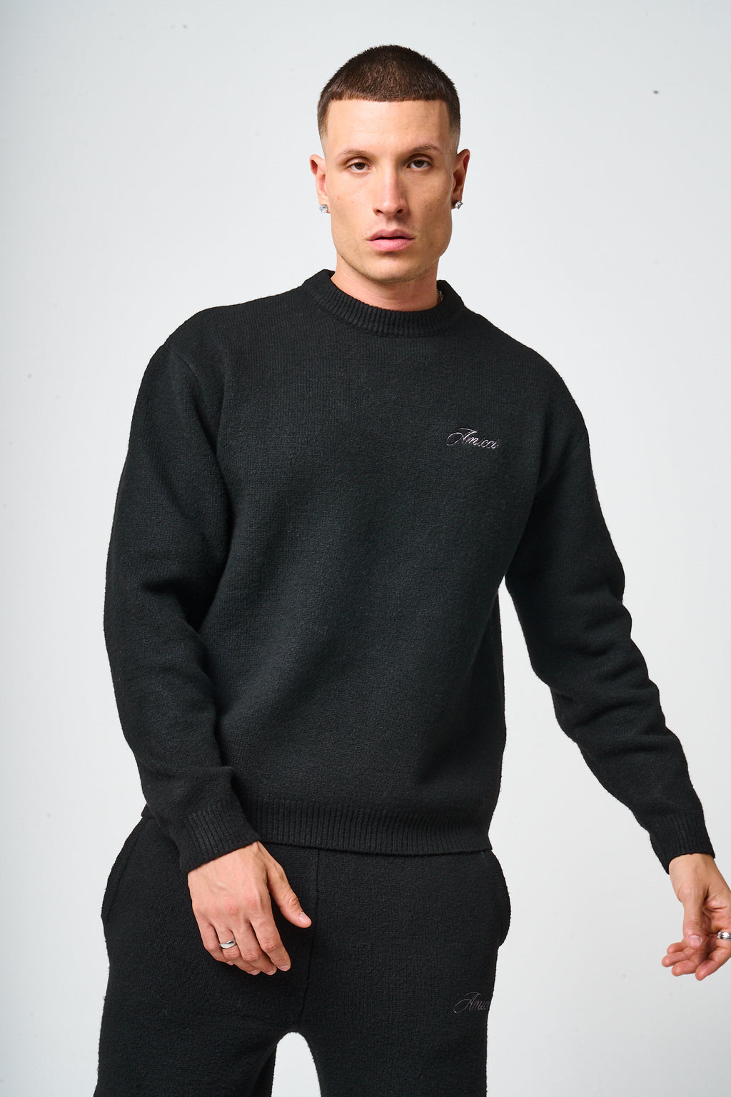 Dexter Black Knitted Sweatshirt