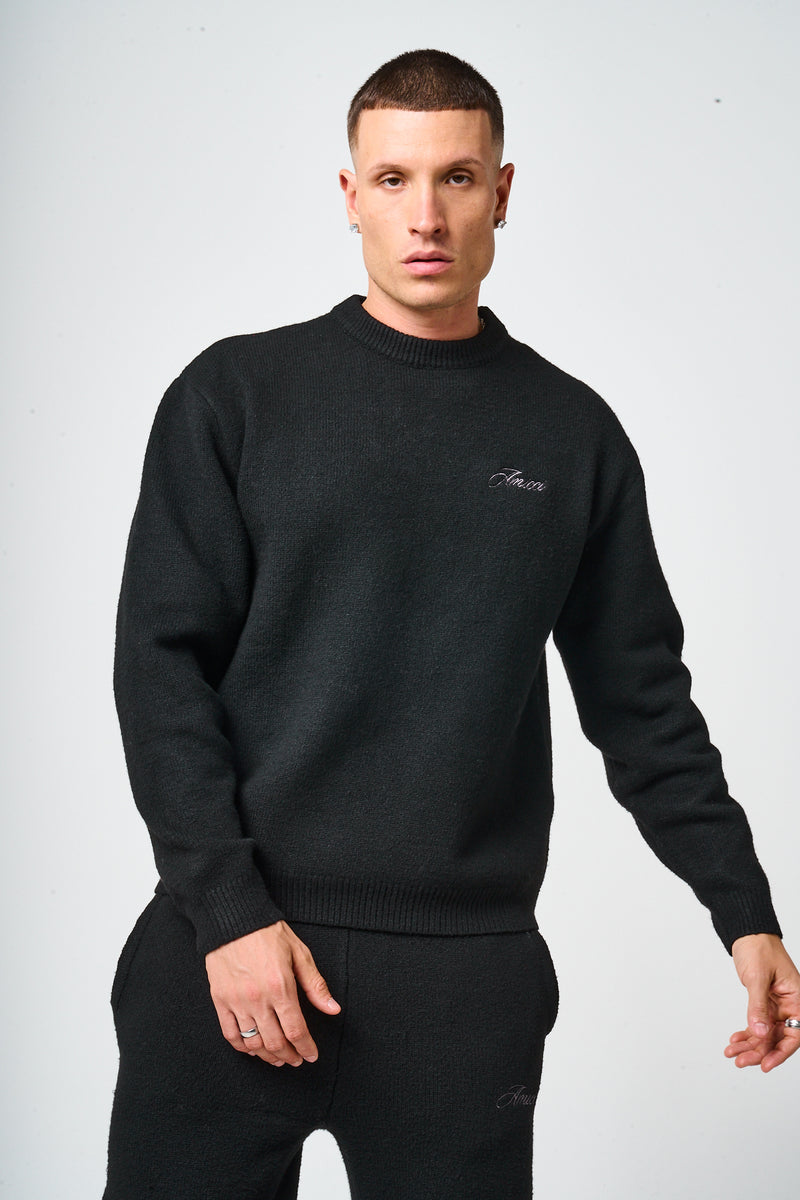 Dexter Black Knitted Sweatshirt