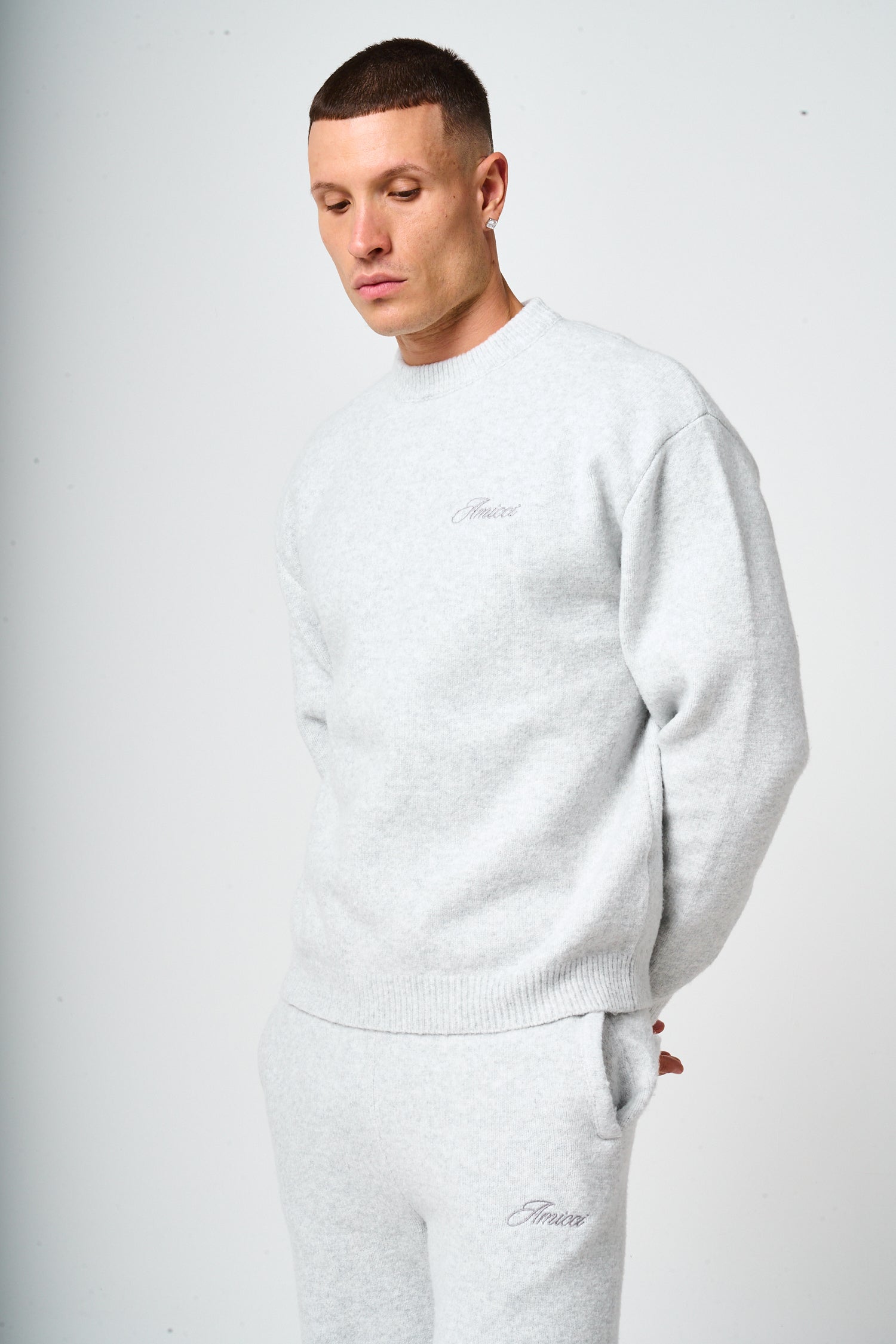 Dexter Grey Knitted Sweatshirt