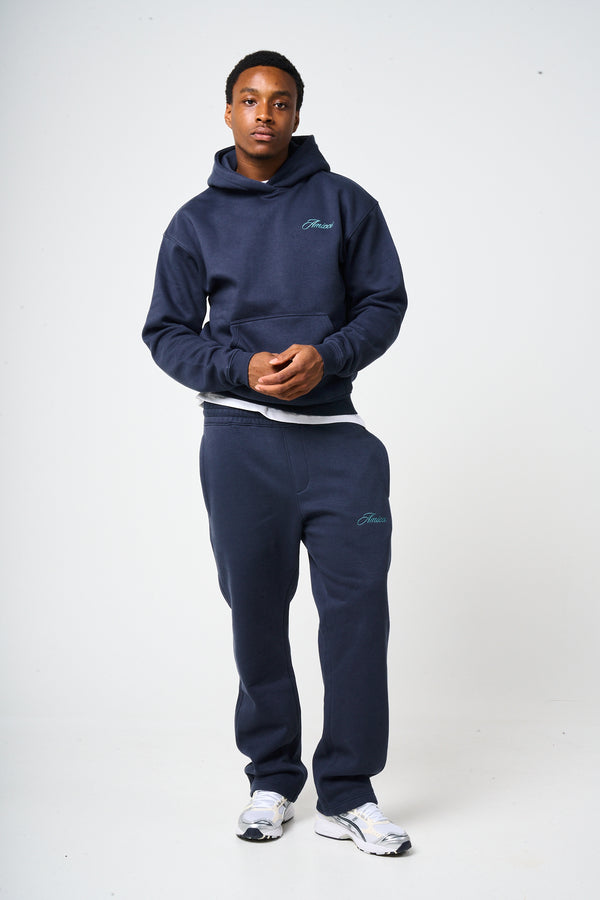 Doakes Navy Embroidery Logo Hoodie