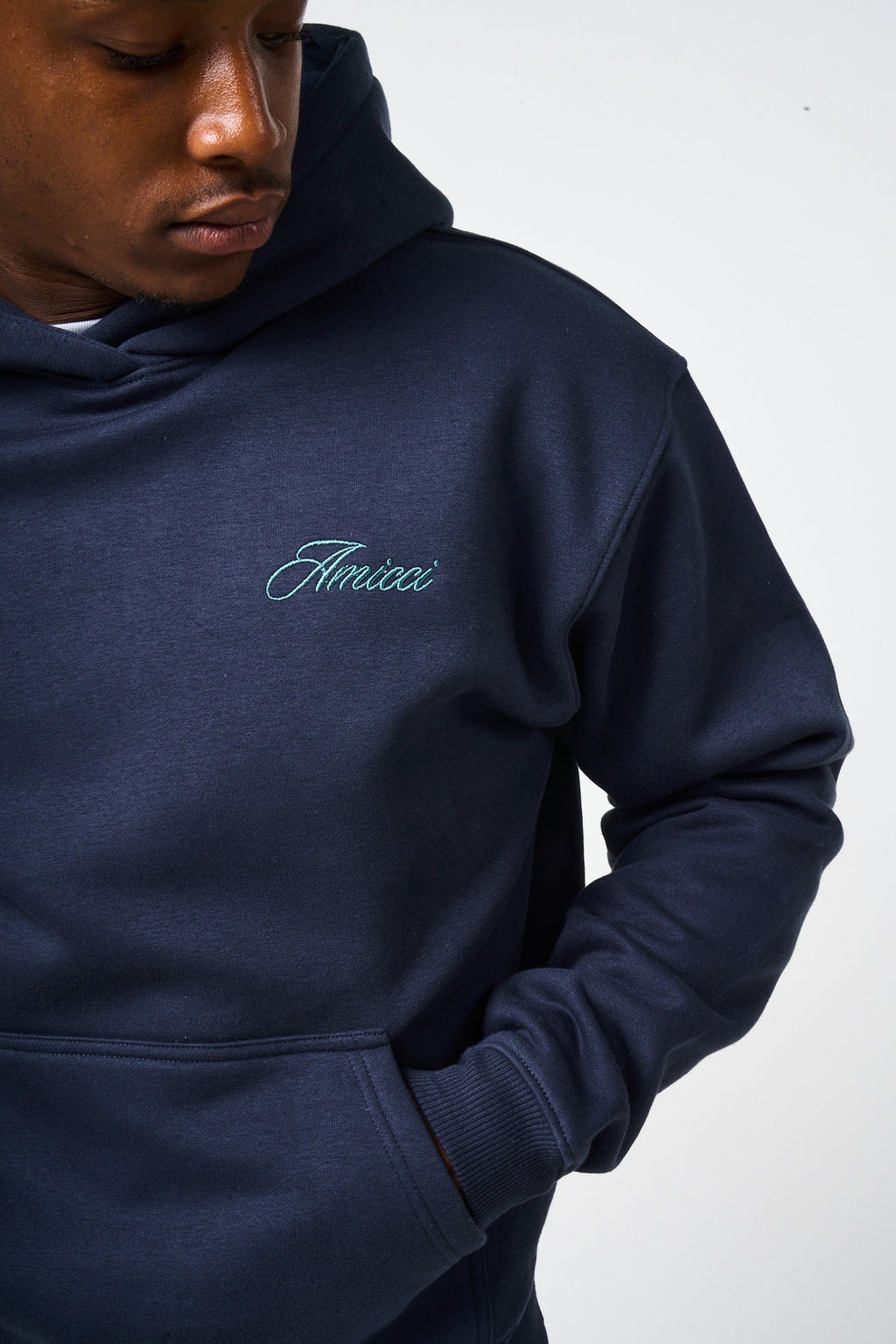 Doakes Navy Embroidery Logo Hoodie
