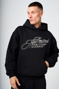 Torino Black Embroidery Hoodie