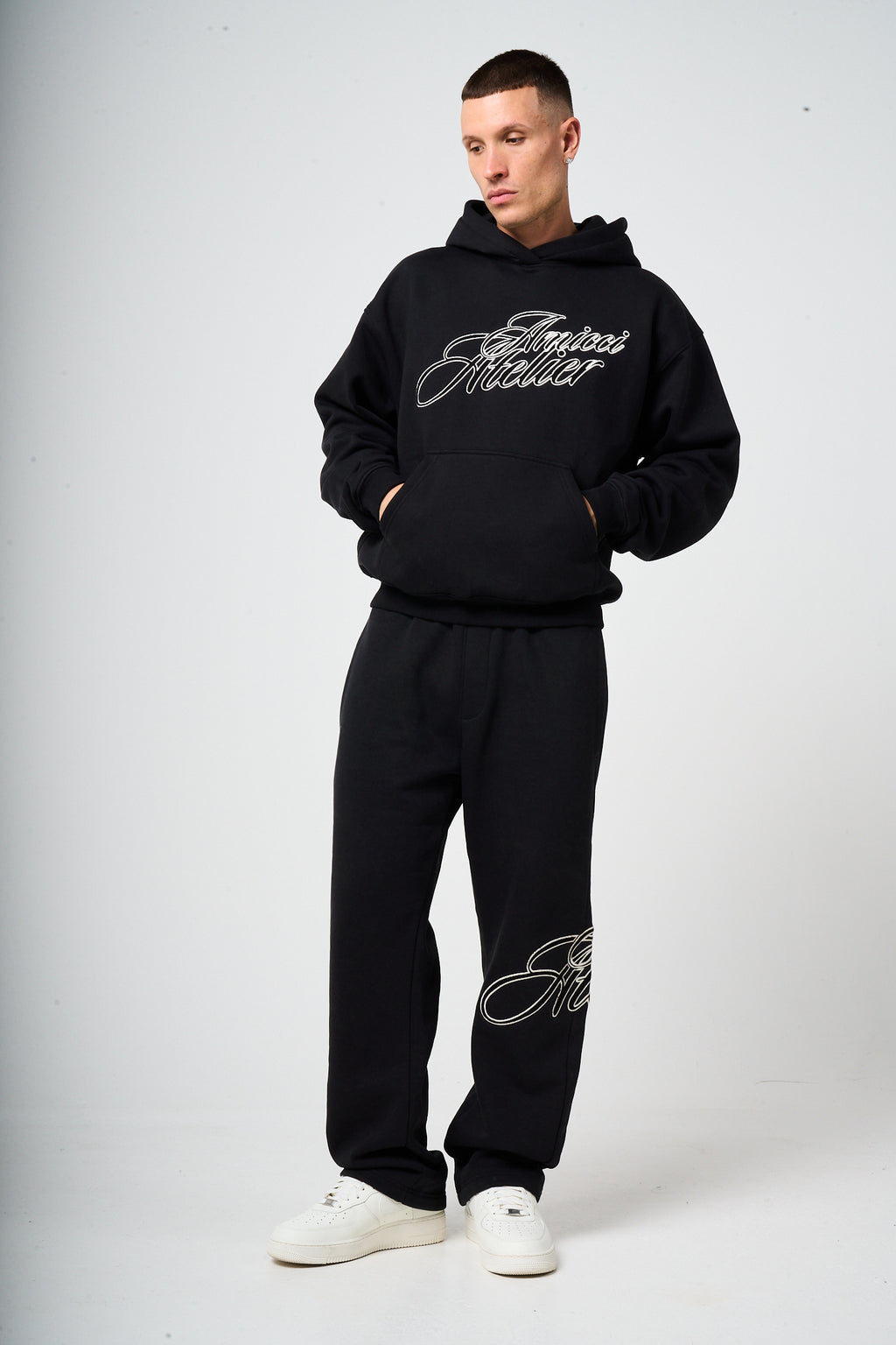 Torino Black Embroidery Jogger